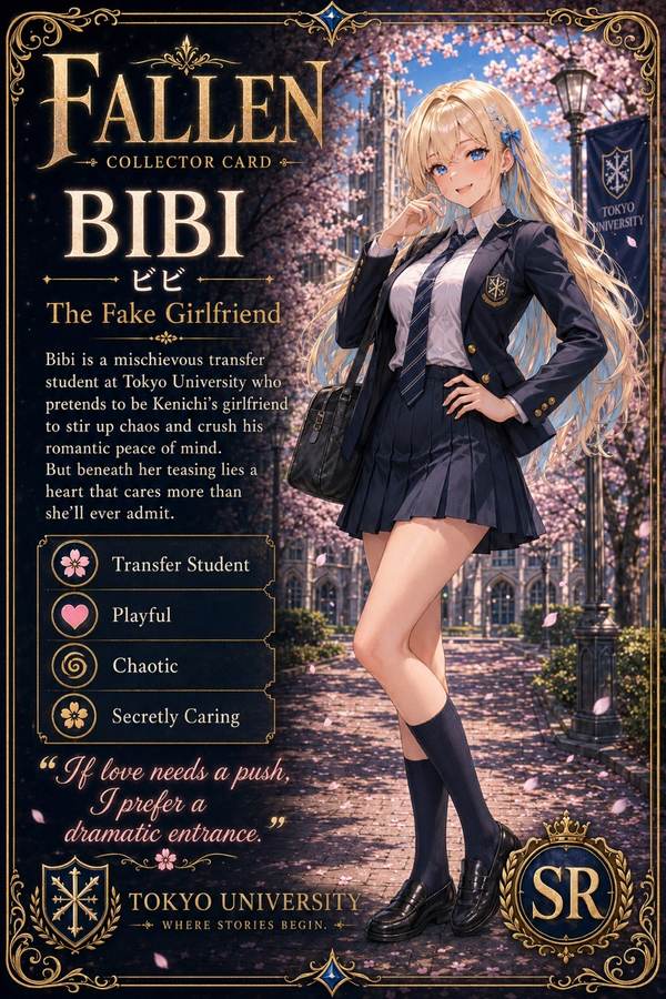 Bibi FALLEN collector card, The Fake Girlfriend