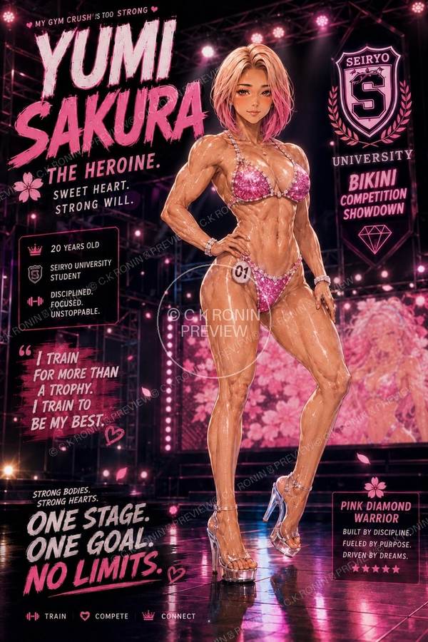 Yumi Sakura Seiryo University bikini competition poster